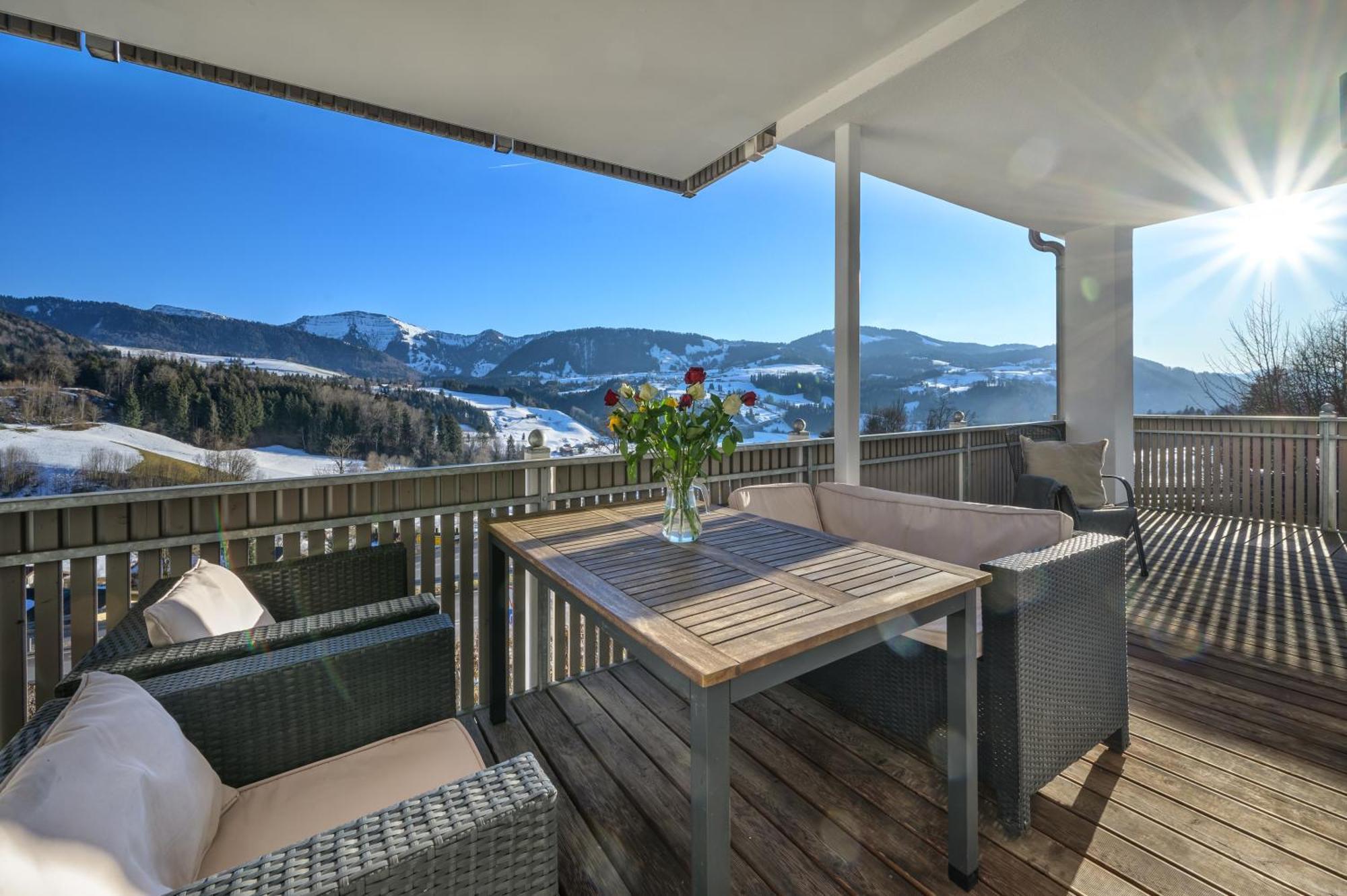 Haus "Bergblick" Ferienwohnung Hochgrat Oberstaufen Mit 2 Schlafzimmer Екстер'єр фото